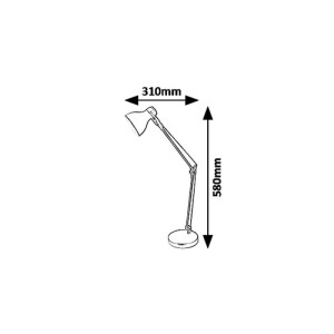 Rábalux Carter asztali lámpa 58 cm bézs - barna