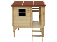 Timbela M501C lábakon álló fa játszóház létrával és csúszdával Timbela M501C lábakon álló fa játszóház létrával és csúszdával