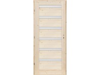 Radex beltéri lucfenyő ajtó ISEO 6 üveges balos 75 cm x 210 cm