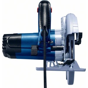 Bosch Professional GKS 190 kézi körfűrész, 1400 W, kék házzal és fekete fogantyúval.