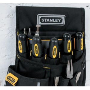 Stanley övtáska szerszámokkal és kalapácstartóval, a munkás övek és táskák kategóriájából.