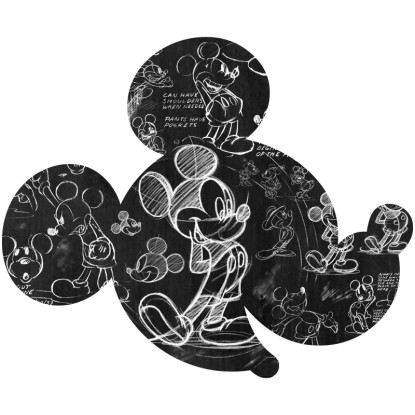Komar vlies fotótapéta öntapadós Mickey Head Illustration 127 cm x 127 cm