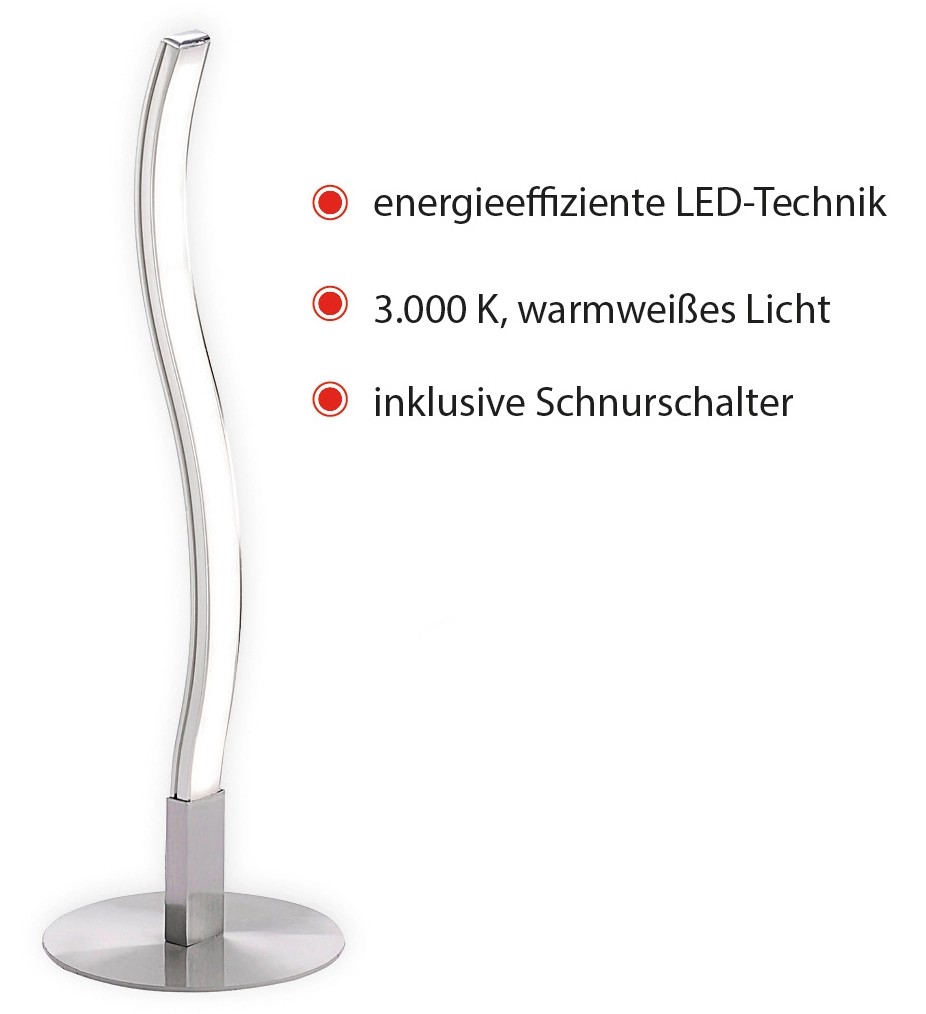 Just Light. Wave LED-es asztali lámpa acél 3000 K vásárlása az OBI -nál