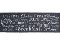 Astra Miabella lábtörlő felirattal 50 cm x 150 cm szürke-fehér