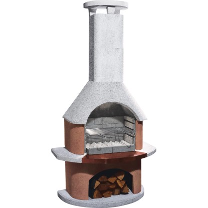 Buschbeck San Remo kerti grillezőkemence fehér-terrakotta