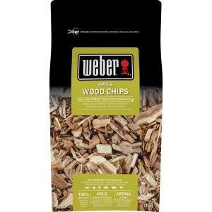 Weber almafa füstölőfa chips zacskóban, a finom grillezéshez.