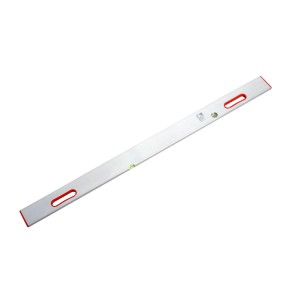 LUX Comfort egyengetőléc, 1,5 m, 2 libellával és piros fogantyúkkal.