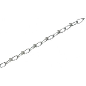 Horganyzott csomólánc, 3,1 mm vastag, méterre kapható, sokoldalú felhasználásra.