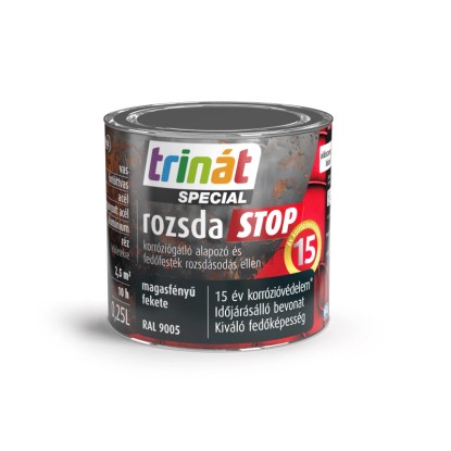 Trinát Rozsdastop  magasfényű 9005 fekete 0,25 l