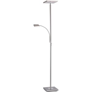 Modern LED állólámpa Hans Stahl, mennyezeti lámpa olvasókarral, magasság 183-190 cm.