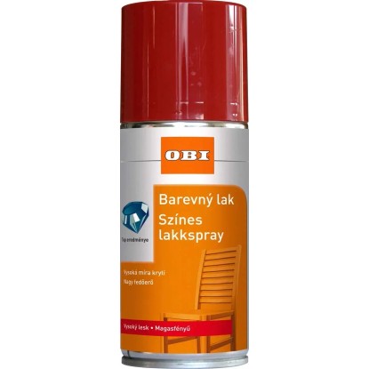 OBI lakkspray színes magas selyemfényűényű tűzpiros 150 ml