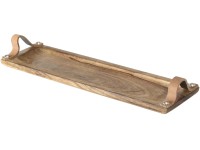 Boltze Malus dekor tálca 46 cm x 15 cm x 2 cm barna