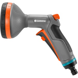 Gardena Comfort Multibrause, kerti szórófej 5 szórófejjel és ergonomikus fogantyúval.