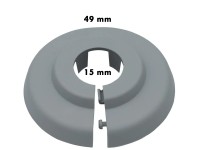 1 Minute műanyag csőrózsa porszürke 15 mm