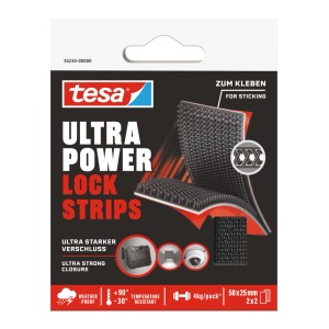 Tesa Ultra Power Lock Strips: Erős ragasztós tépőzár, 50x25mm, akár 4 kg-ot is tart.