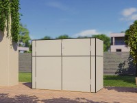 Bertilo HPL Sideboard kerti szekrény 155 cm x 75 cm x 116 cm Szürke FSC