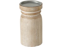 Boltze Jylling gyertyatartó 18 cm x 10 cm világosbarna