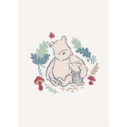 Komar Disney Winnie the Pooh Taking Care falikép 50 cm x 70 cm bézs