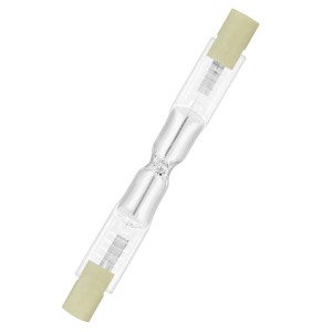Osram R7S halogén izzó, 48W, cső alakú, dimmelhető, nagyfeszültségű világításhoz.