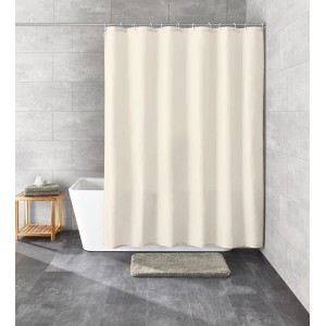 Ecru Kleine Wolke Uno zuhanyfüggöny, 180x200 cm, fürdőszobában.