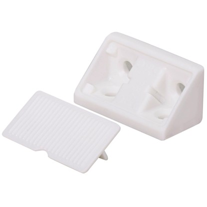 Univerzális sarokösszekötő 20 mm x 20 mm x 43 mm műanyag fehér 4 darab FLS