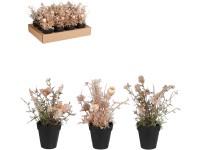 Mica Decorations selyemvirág művirág cserépben világosbarna 12 cm x 12 cm