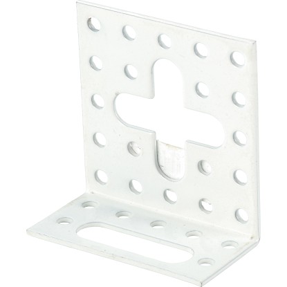 Állítható szegletvas fehér porszórt 30 mm x 60 mm x 60 mm