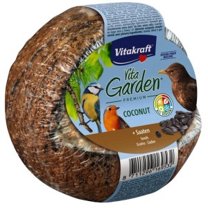 t.b.t. Madáreleség kókuszdióban, vadon élő madarak számára.