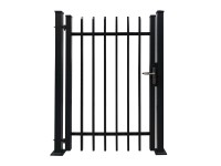 Egyszárnyú dekor-kapu Porto talplemez dübeles rögzítés 120 cm x 180 cm antracit