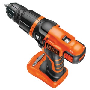Black+Decker 18V akkus ütvefúró-csavarozó BDCH188N Solo, narancs/fekete. Fúró-csavarozó fúráshoz és csavarozáshoz.