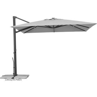 Schneider napernyő 300 cm x 300 cm ezüstszürke hajtókaros mechanizmussal