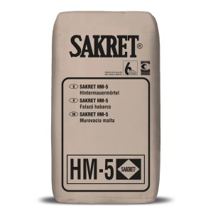 SAKRET HM-5 falazóhabarcs zsákban. Szárazhabarcs falazáshoz.