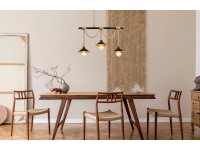 Globo Diana függőlámpa 3 izzós fekete matt 825 mm x 220 mm x 1200 mm