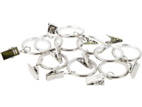 Függönykarikák csipeszekkel 10 db 19 mm inox Függönykarikák csipeszekkel 10 db 19 mm inox