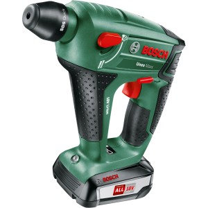 Bosch Uneo Maxx 18V akkus fúrókalapács akkumulátorral és töltővel, zöld.