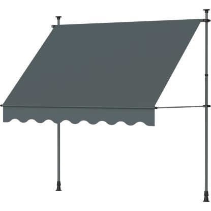 Kézzel feltekerhető napellenző 2,95 m x 1,5 m antracit