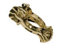 Gardinia függönyösszekötő csipesz, sárgaréz