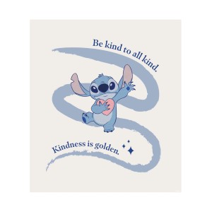 Komar Stitch Kindness falikép, 30x40 cm, gyerekszobába. Fali dekoráció Stitch mintával.
