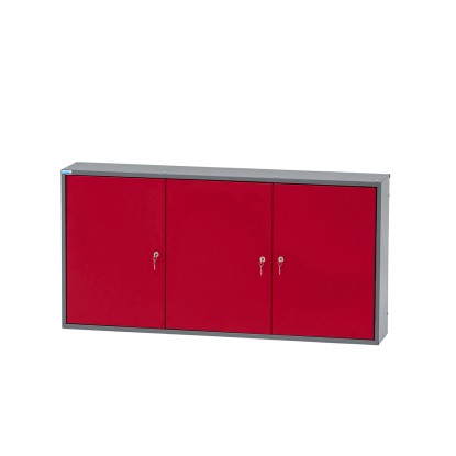 Küpper faliszekrény 3 ajtós 18 db rekesszel 60 cm x 120 cm x 20 cm sötétpiros