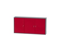 Küpper faliszekrény 3 ajtós 18 db rekesszel 60 cm x 120 cm x 20 cm sötétpiros Küpper faliszekrény 3 ajtós 18 db rekesszel 60 cm x 120 cm x 20 cm sötétpiros