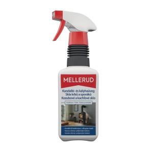 Mellerud kandalló- és kályhaüveg tisztító spray palackban