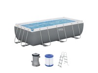 Bestway acélvázas medenceszett Steel Pro Max Frame 404x201x100 cm téglalap szür Bestway acélvázas medenceszett Steel Pro Max Frame 404x201x100 cm téglalap szür