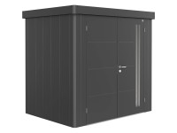 Biohort Neo szerszámos ház kétszárnyú ajtó 1B sötétszürke-metál 236 x 180 cm