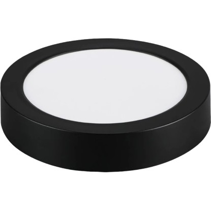 Rábalux Shaun 2 beltéri mennyezeti ráépíthető lámpa kerek fekete LED 15W