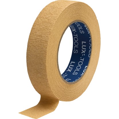 LUX-TOOLS magas krepp ragasztószalag, nyúlékony, bézs színű, 25 m x 30 mm