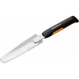 Fiskars Xact gyomkiszedő puha markolattal a talajműveléshez.