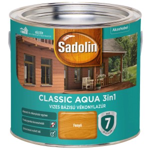 Sadolin Classic Aqua 3in1 időjárásálló festék kültéri használatra, Fenyő árnyalat.