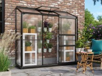 Ida 1300 falhoz támaszkodó melegház 4 mm-es légkamrás lemez fekete Ida 1300 falhoz támaszkodó melegház 4 mm-es légkamrás lemez fekete