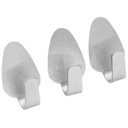 Fackelmann 3 Akasztó ovális 2 cm rozsdamentes acél