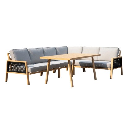 Greemotion Palermo kerti pad acél 150 cm x 86 cm x 73 cm szürke